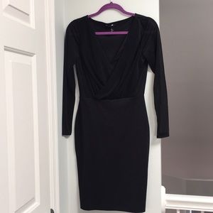 H&M Black Sheer Sleeve Cocktail Dress Size Small